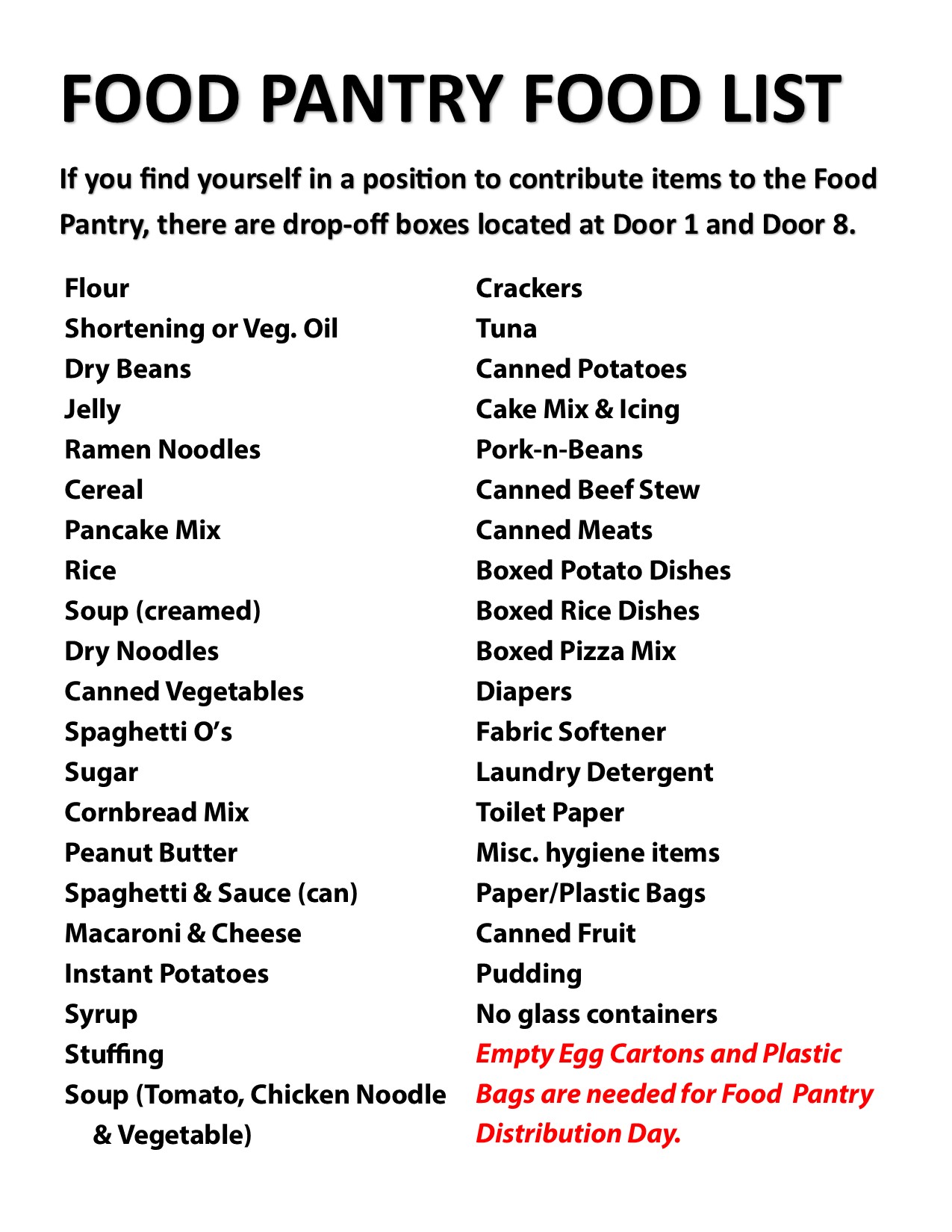 Food Pantry Lakeview Church